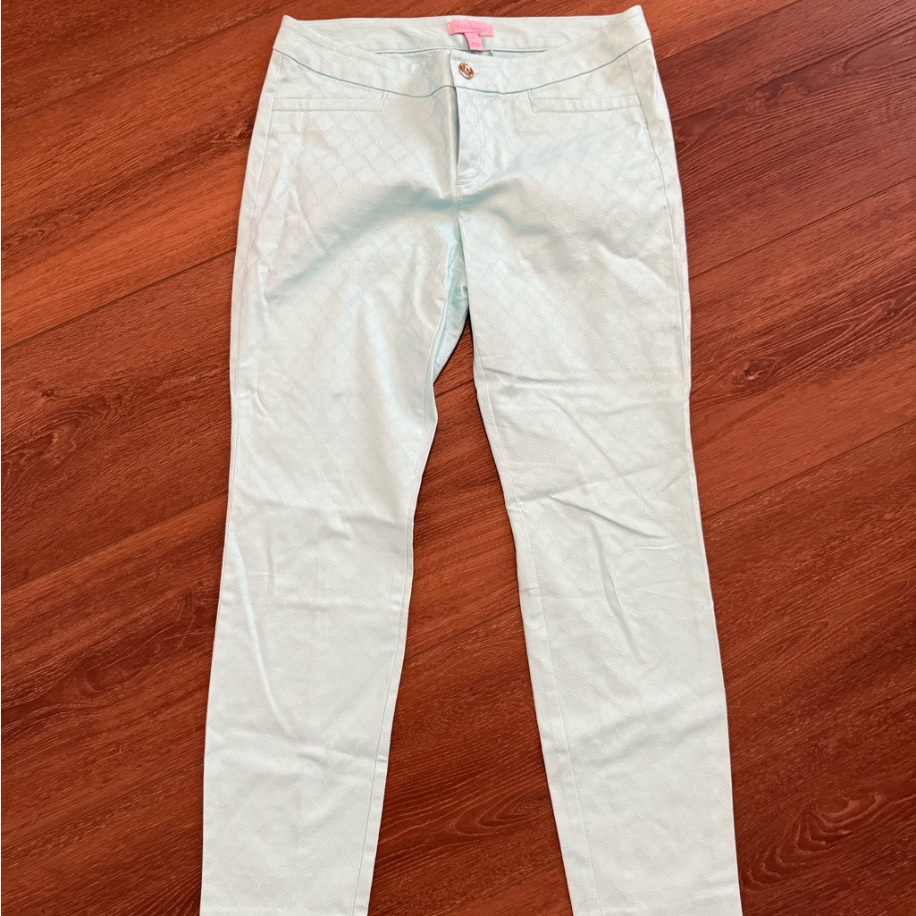 Lilly Pulitzer Aqua Textured Pants